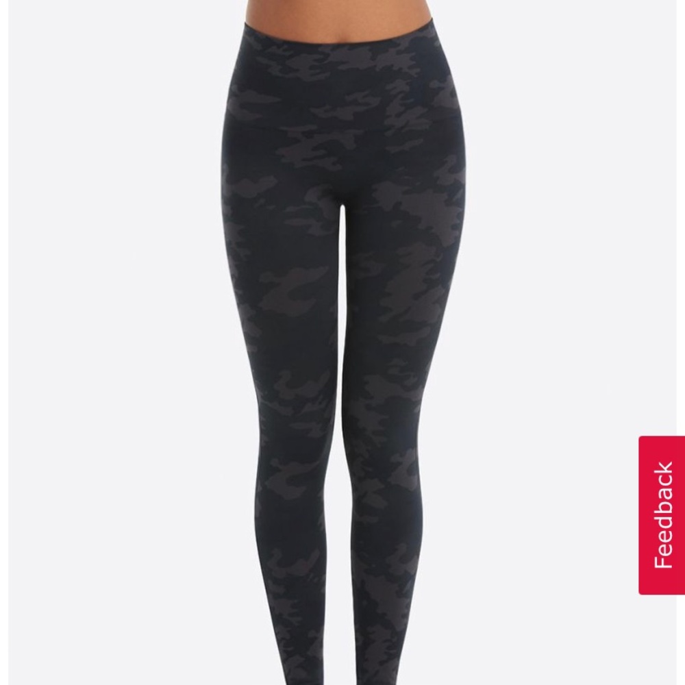 NWT SPANX “Look At Me Now” Black Camo Leggings